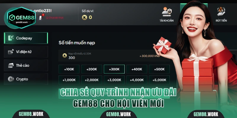 Khuyến Mãi Gem88 - Tặng Thưởng Lớn Chơi Game Vui Mỗi Ngày Chia sẻ quy trình nhận ưu đãi cho hội viên mới